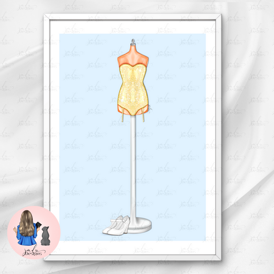 Sweet Pop Princess Yellow Towel Reveal Art Print