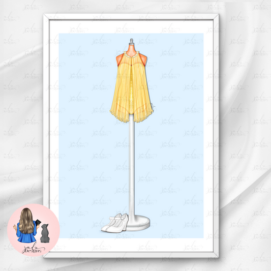 Sweet Pop Princess Babydoll Yellow Art Print