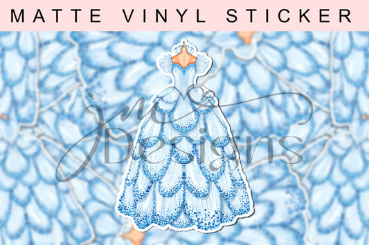 Bubble Witch Dress Matte Vinyl Sticker