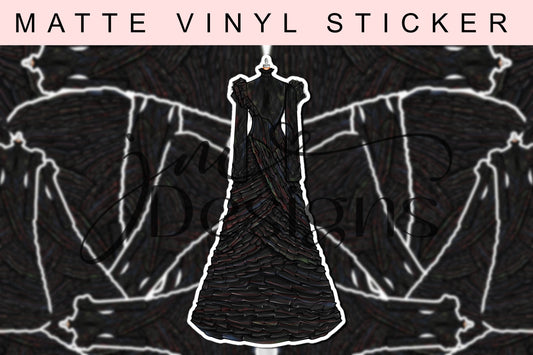 The Green Witch Dress Matte Vinyl Sticker